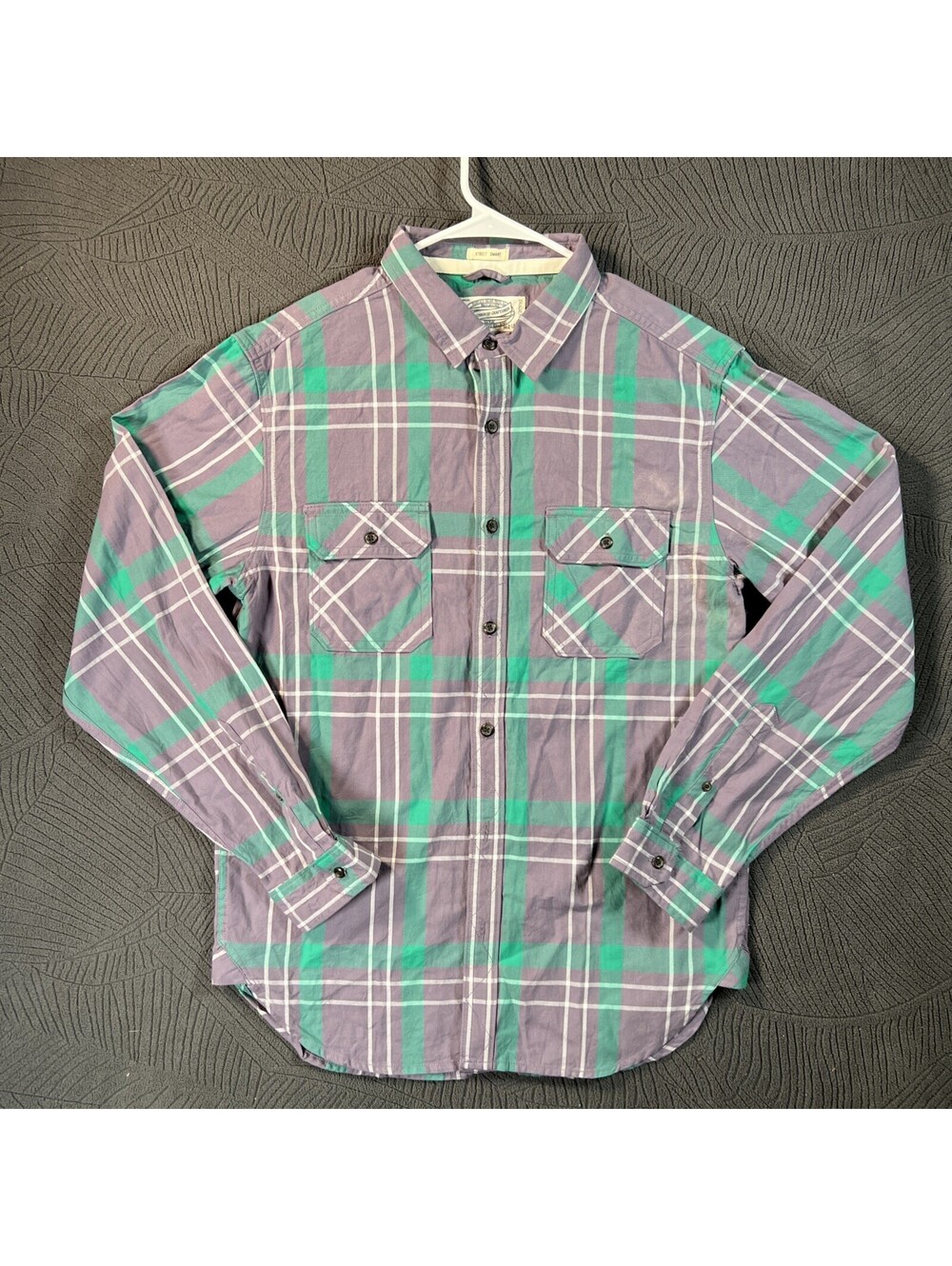 Street Gear MFG. Co Plaid Shirt Green & Gray L - 1171-2D